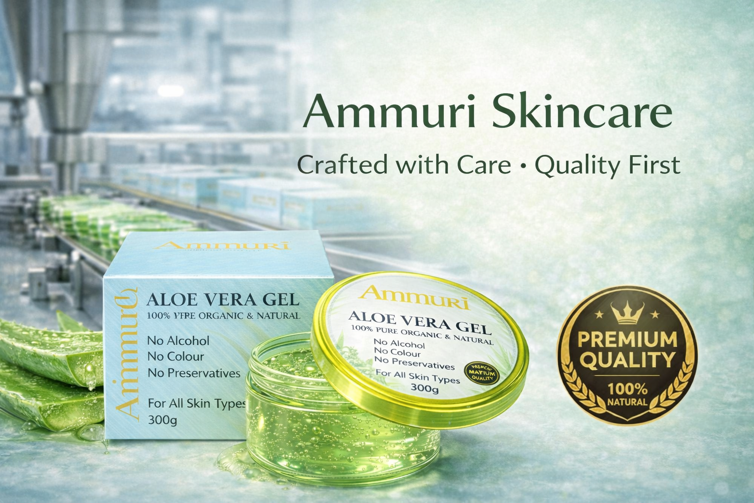 Ammuri Organic Aloe Vera Gel for All Skin Types