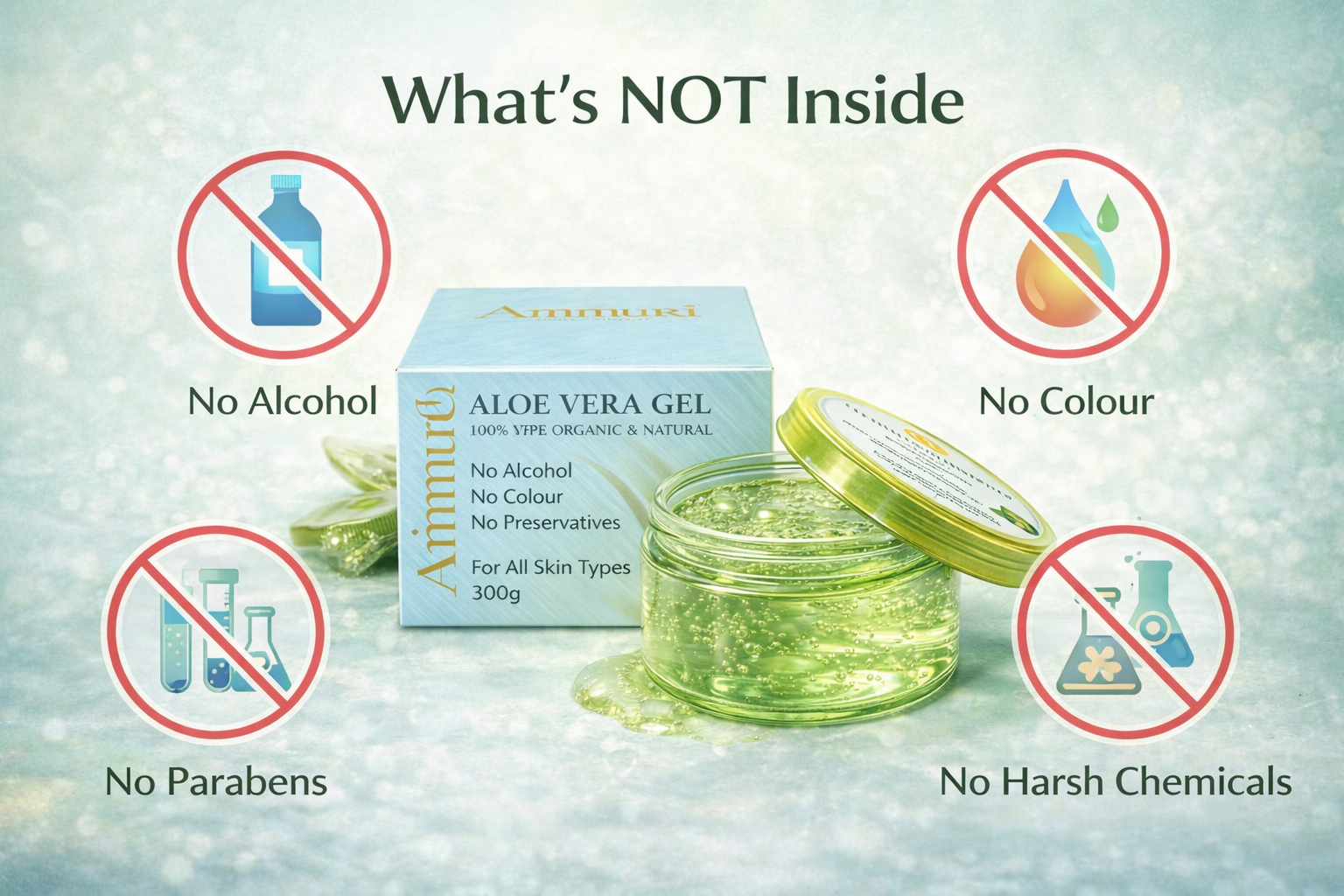 Ammuri Organic Aloe Vera Gel for All Skin Types